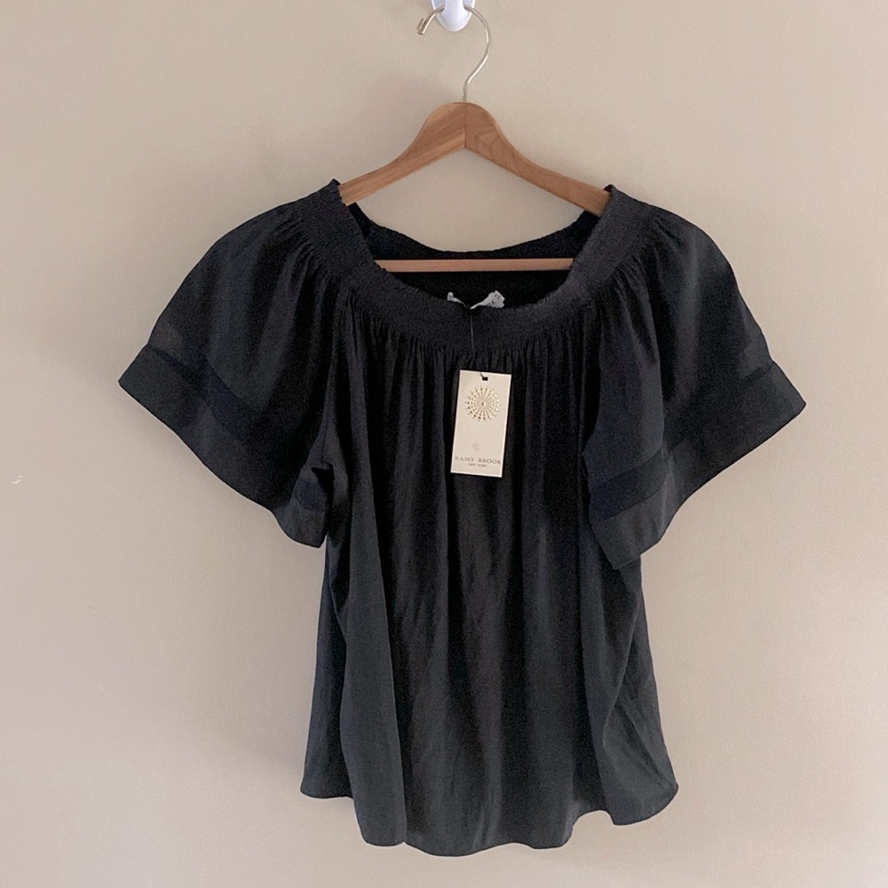 Ramy Brook Jessica Crop Silk Blouse - Picture 1 of 6
